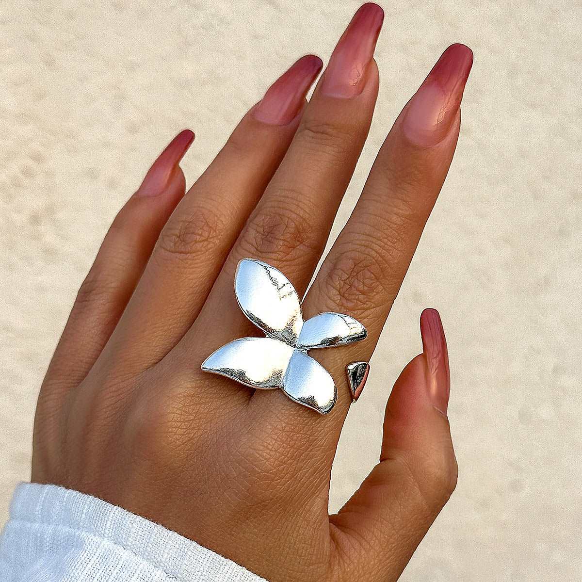 Exaggerating High Quality Glossy Butterfly Ring For Women - 727aaa