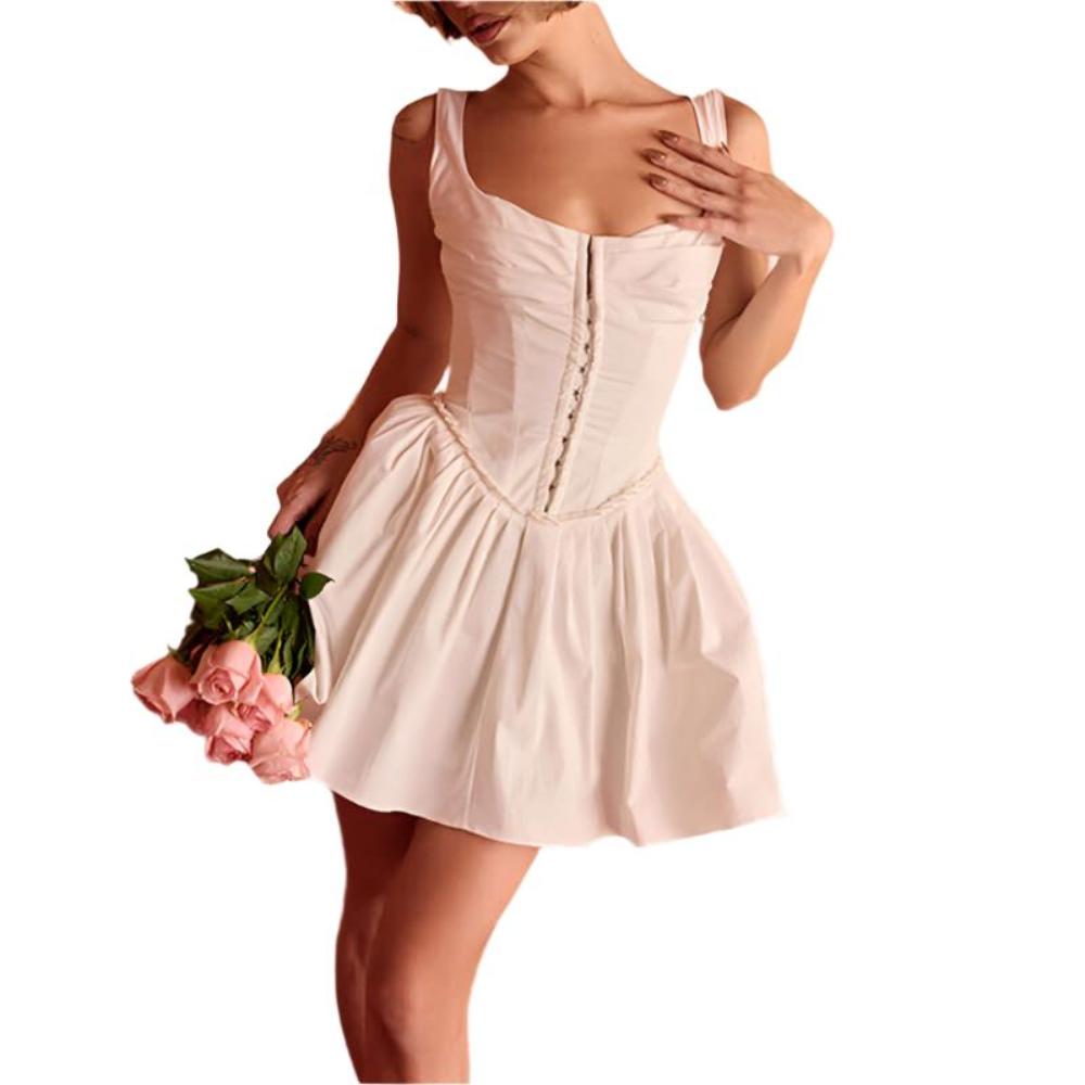  romantic dress for women White mini dress