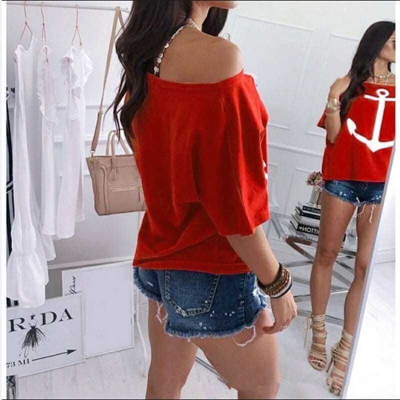 Anchor Off Shoulder Blouse women