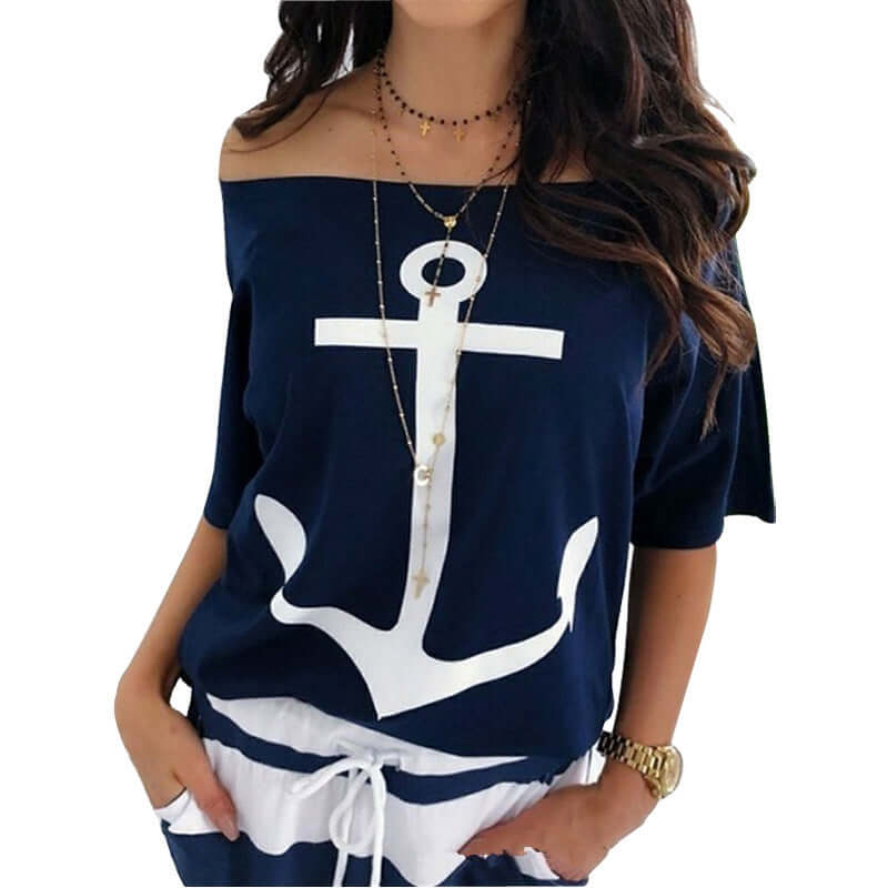 Anchor Off Shoulder Blouse women