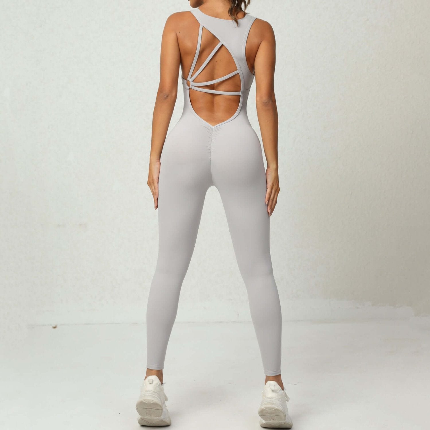 Comfortable nylon-spandex one-piece fitness pants