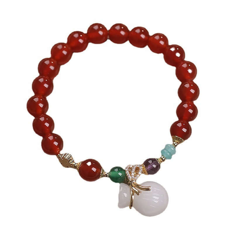 Red Agate Bead Bracelet – Symbol of Passion and Harmony