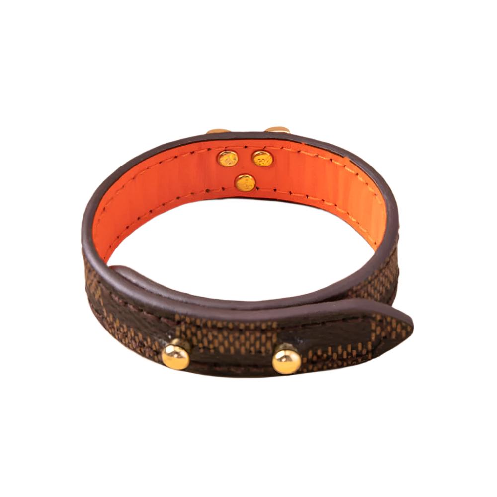 Stylish plaid stripe leather bracelet for  women