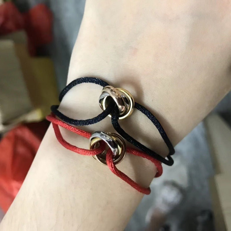 Three-ring Carrying Strap  Couple Bracelet