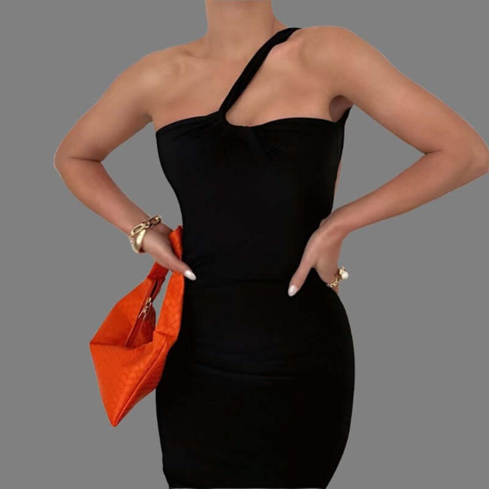 Elegant women's dress with backless design