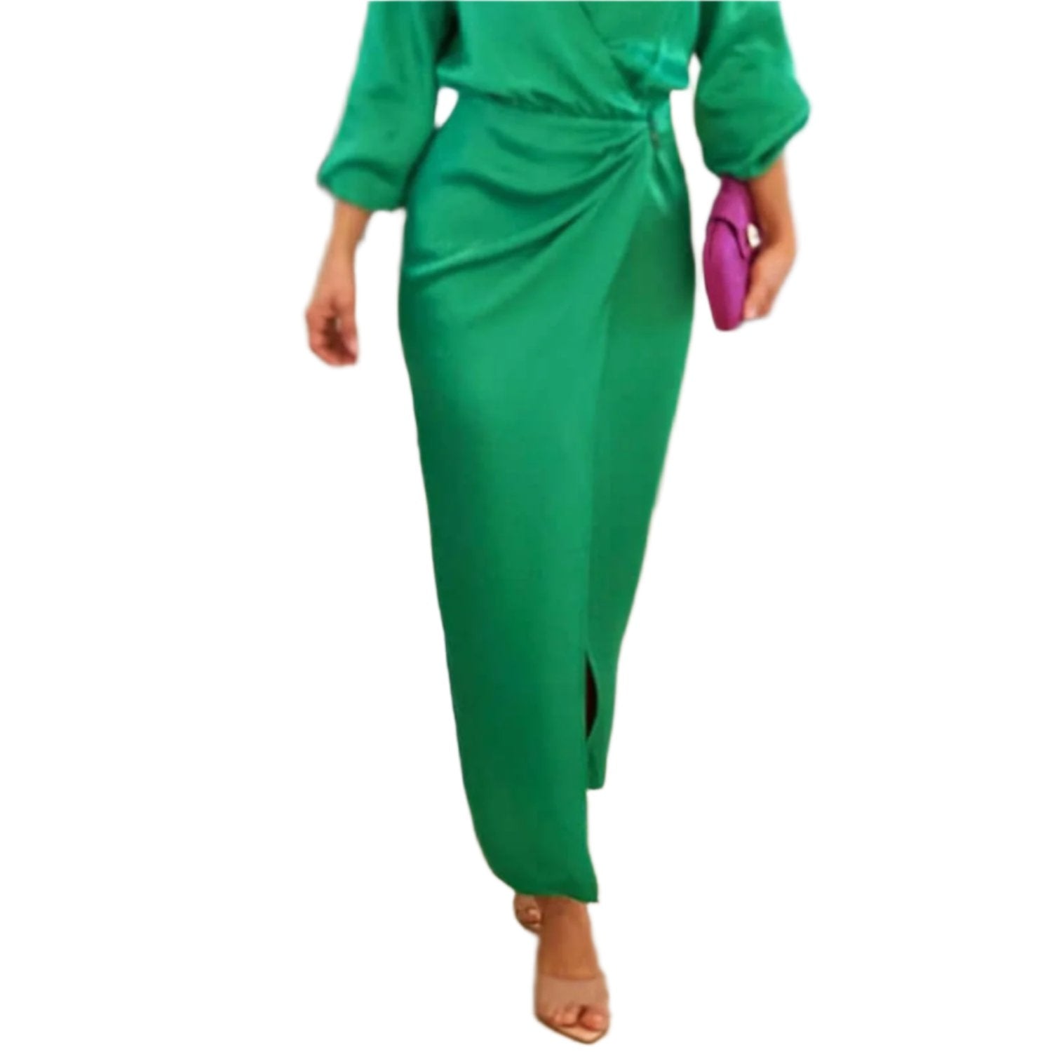 green silk dress to wear to a wedding 