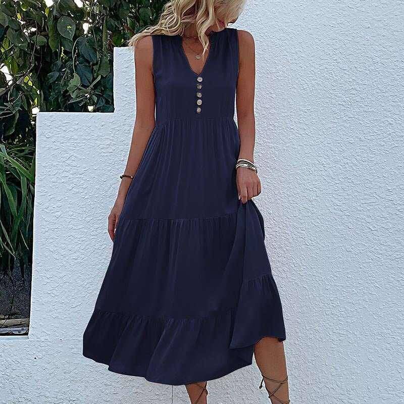 Affordable Fashion Bohemian Dress Boho Style Chic Dress Comfortable Dress Everyday Wear Flowy Dress Hem Dress Lightweight Dress Smock Dress Spring Outfit Stylish Women's Dress. Summer Dress Trendy Dress Vacation Dress Versatile Dress Women's Fashion