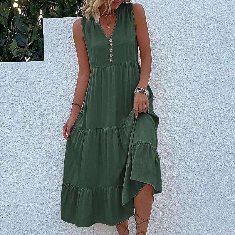 Affordable Fashion Bohemian Dress Boho Style Chic Dress Comfortable Dress Everyday Wear Flowy Dress Hem Dress Lightweight Dress Smock Dress Spring Outfit Stylish Women's Dress. Summer Dress Trendy Dress Vacation Dress Versatile Dress Women's Fashion