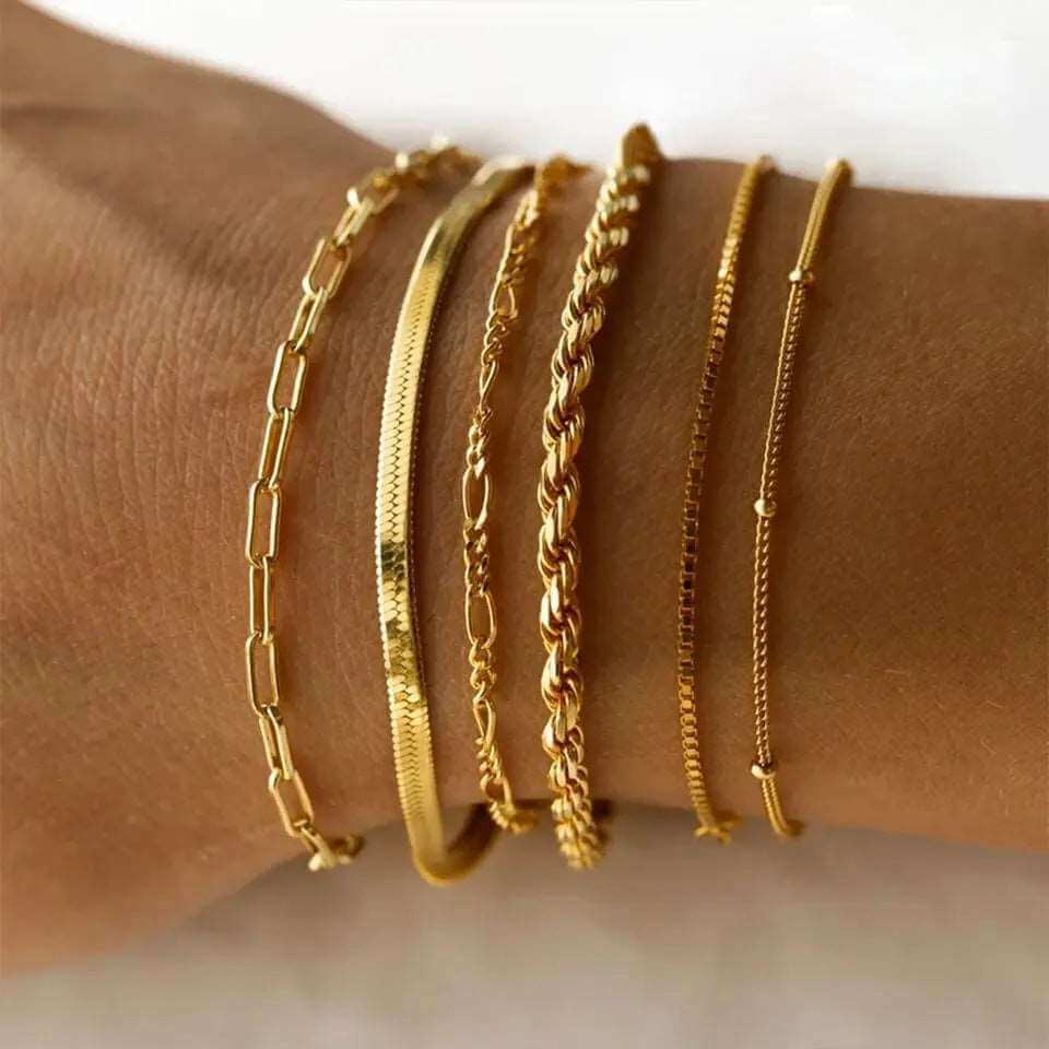 18 kt gold plated bracelets Minimalist bracelets