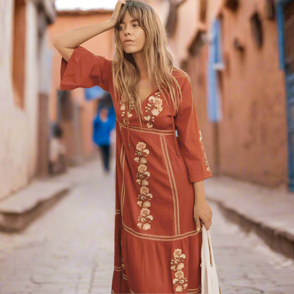 Nepalese Ethnic Style Long Dress