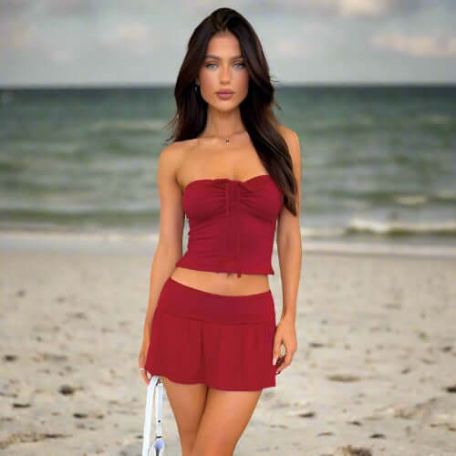 affordable sexy mini skirt set Best beach outfit for women best beach skirt set for women sexy summer beach skirt set Summer beach outfit