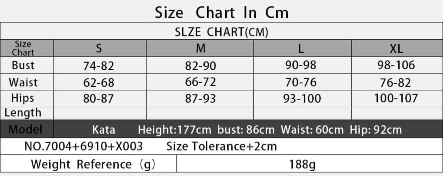 size chart at chik boutik 