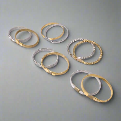 18 kt gold plated bracelets