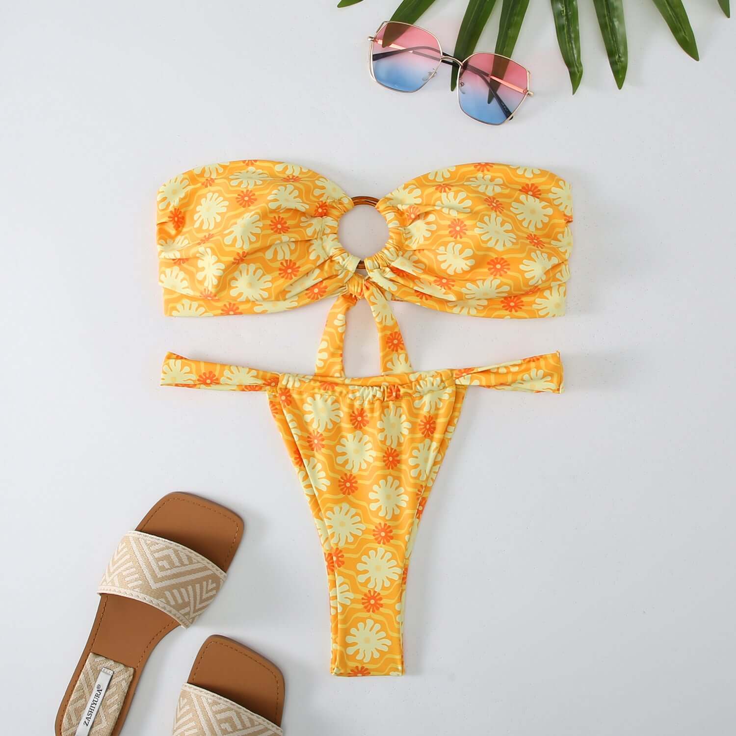 Strapless Bandeau Bikini Set