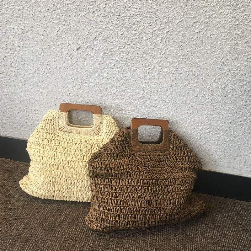 Jute bag for the beach Staw bag for the beach