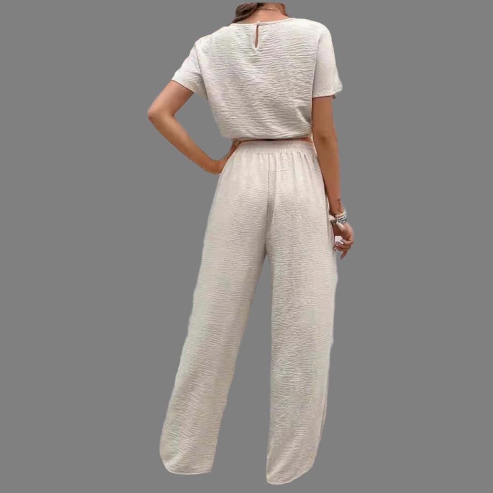 baggy pants beige baggy pants and top set wide leg pants