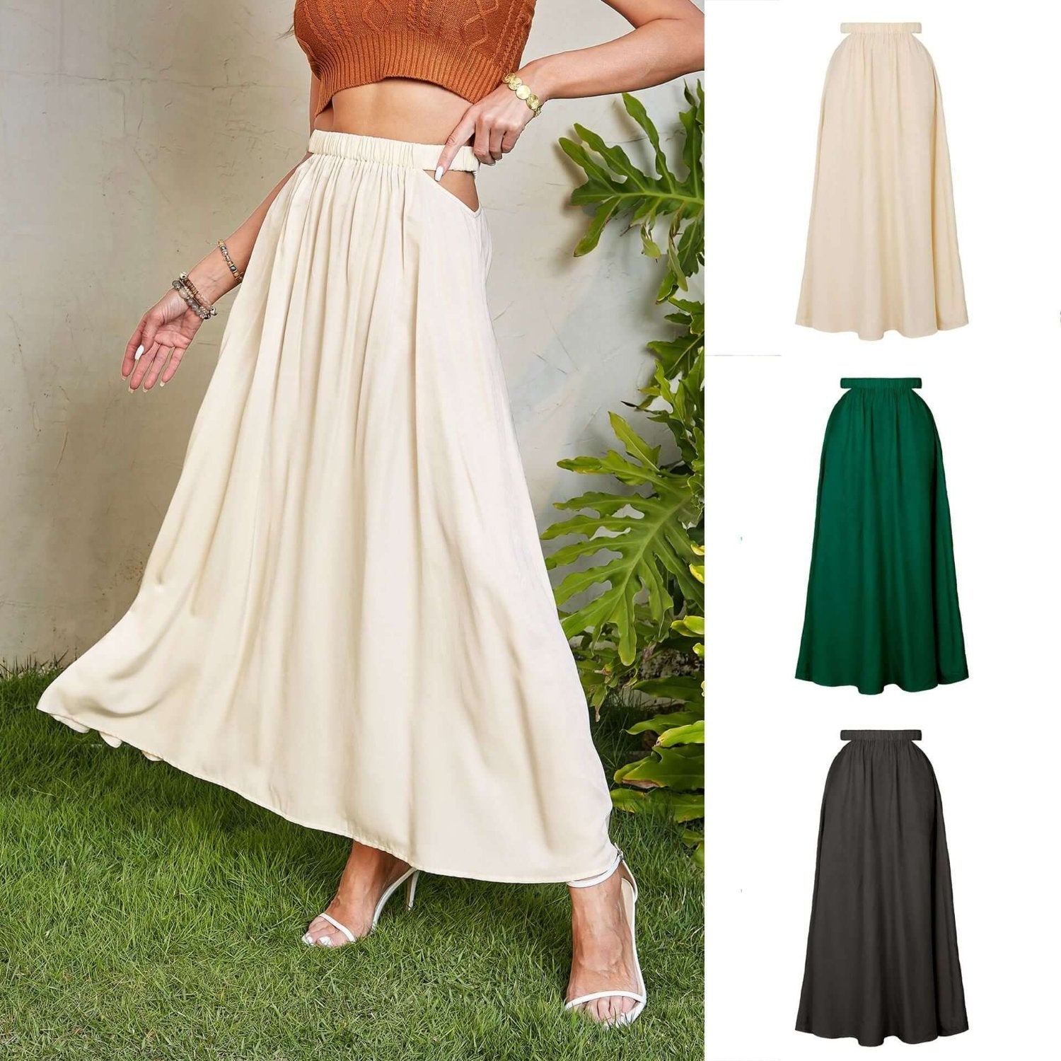 Stylish long skirt perfect for office or night out