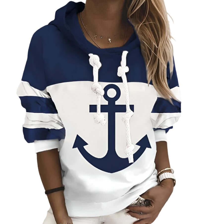 woman nautical hoodie women nautical pullover